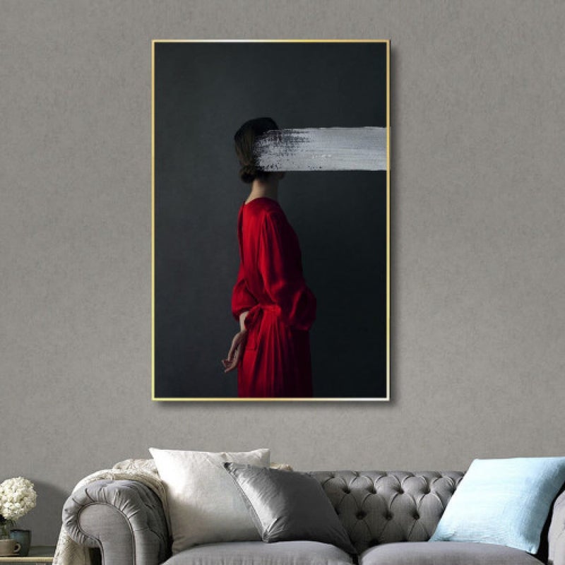 Marktna Modern design canvas painting with a hollow frame, size (60×90), one piece - Image 1