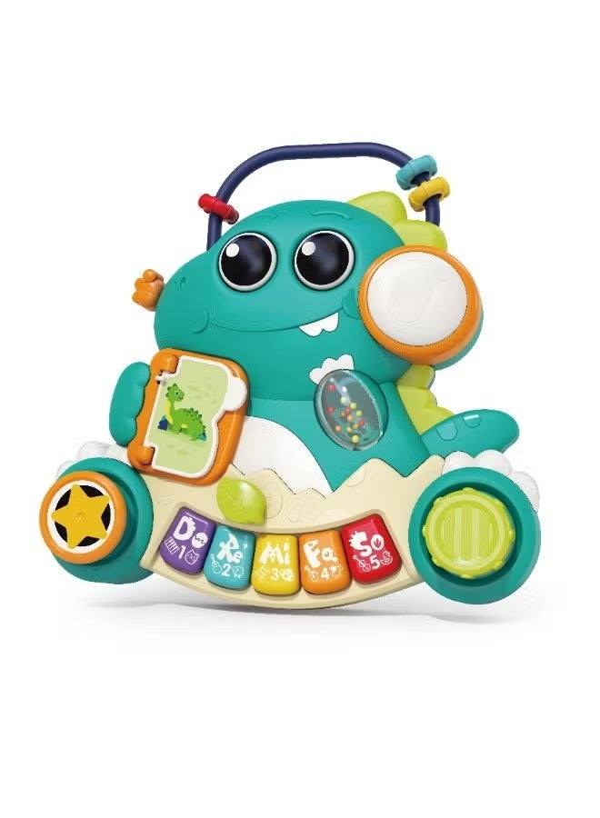 HOLA لعبة الديناصور التفاعلية هولا للتعلم للأطفال الصغار | دينو موسيقي وتعليمي 2 في 1 مع أضواء وأصوات | تطور المهارات الحركية للأطفال من 6 أشهر فما فوق - Image 1