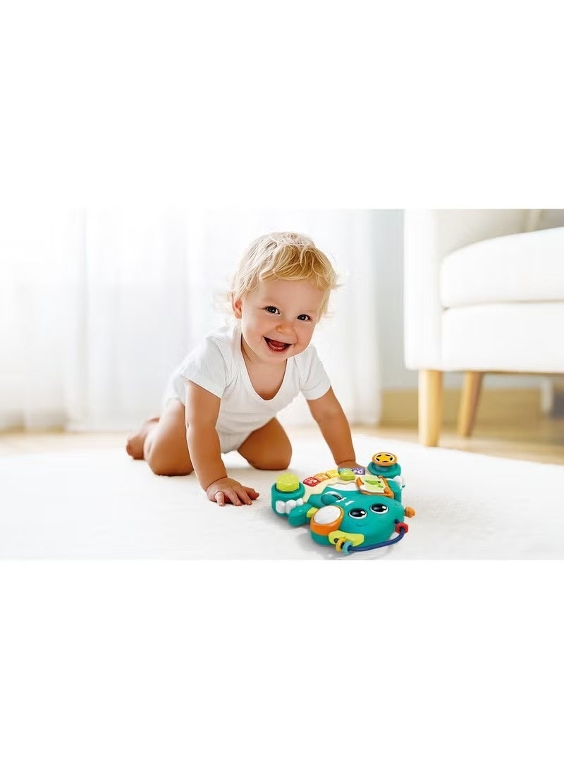 HOLA لعبة الديناصور التفاعلية هولا للتعلم للأطفال الصغار | دينو موسيقي وتعليمي 2 في 1 مع أضواء وأصوات | تطور المهارات الحركية للأطفال من 6 أشهر فما فوق - Image 4