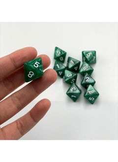 Marsrut 10 Pieces D8 Polyhedral Dice Set - 8 Sided Dice With Numbers | Ideal For Board Games, Classroom Activities, Party Table & Gaming Fun (Color: Green, Size: 1.6Cm/0.63In)  - Image 4