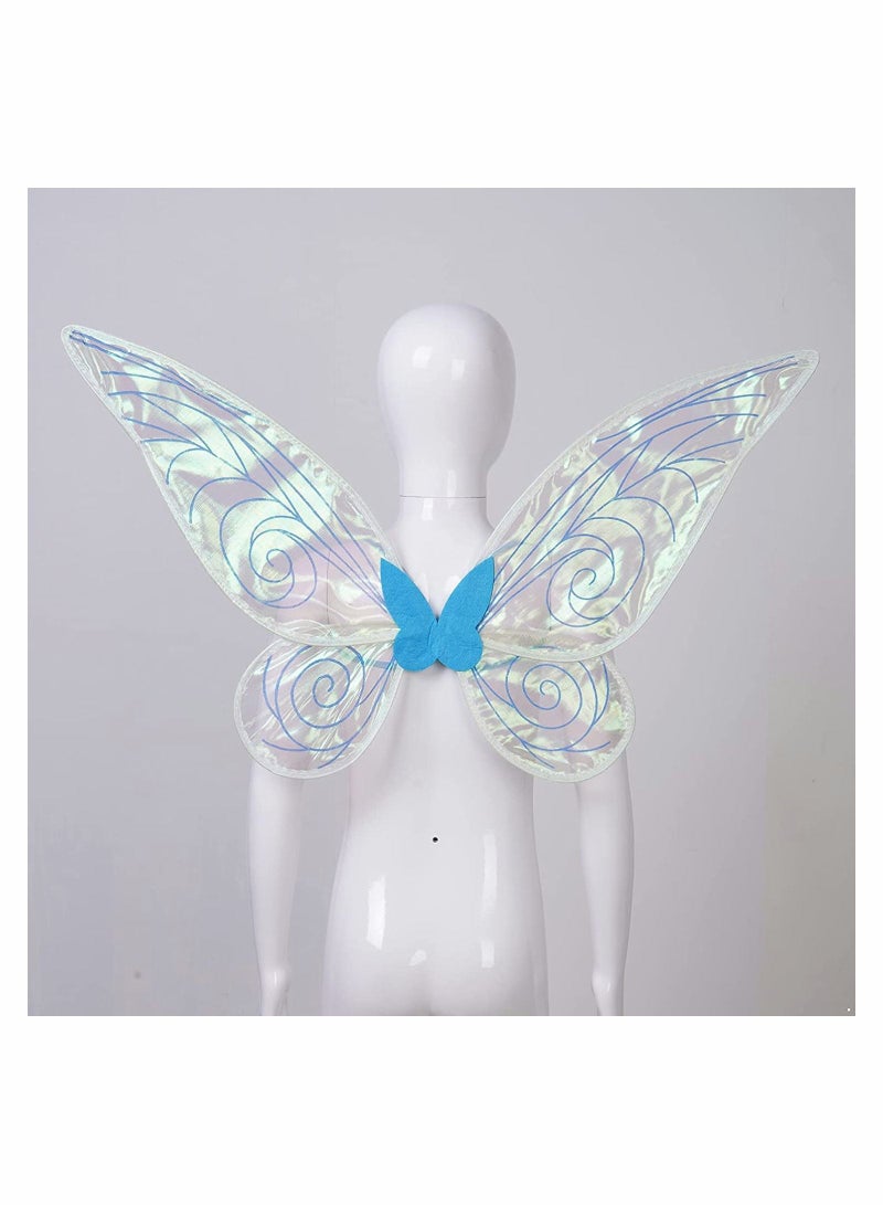 KASTWAVE Kids Girls Sparkling Sheer Wings, Fairy Wings Dress Up Wings - Image 4