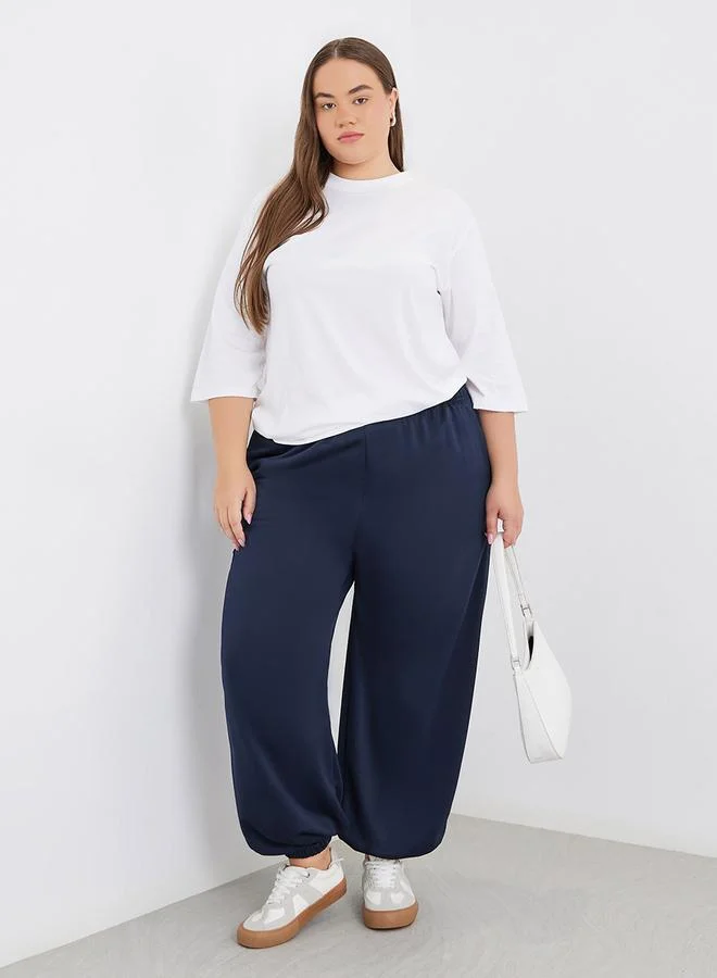 Styli Styli Plus Joggers with Elasticated Waistband