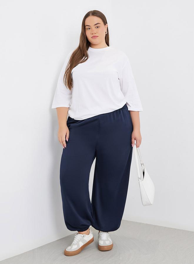 Styli Plus Joggers with Elasticated Waistband - Image 1