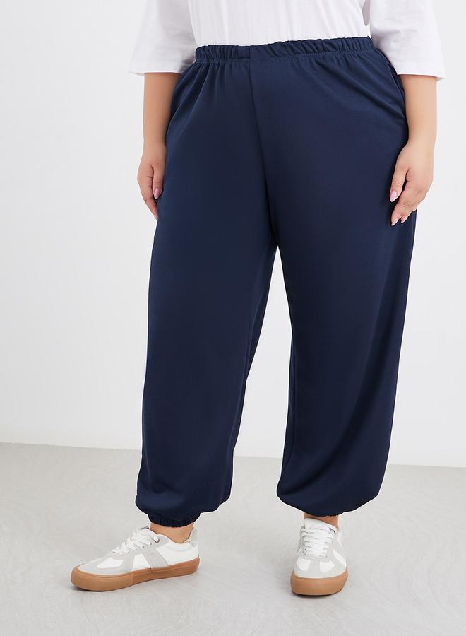 Styli Plus Joggers with Elasticated Waistband - Image 2