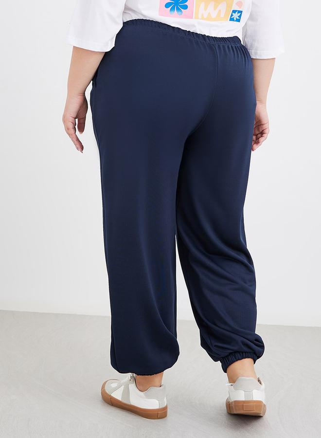Styli Plus Joggers with Elasticated Waistband - Image 4
