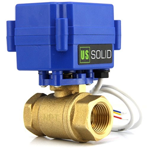 U.S. Solid Motorized Ball Valve- 1inches Brass Electrical Ball Valve with Standard Port, 9-24V AC/DC and 3 Wire Setup - Image 2