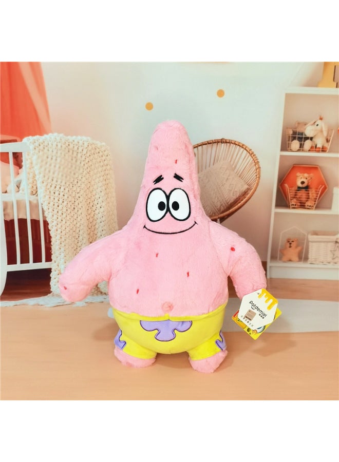 Spongebob Squarepants Plushie Toy Patty Star Crab Boss Doll Fabric Doll Pillow Children's Toy-Color:38cm Ferret Velvet Pie Star (weighing About 0.3kg)-Height:See Color Description - Image 1