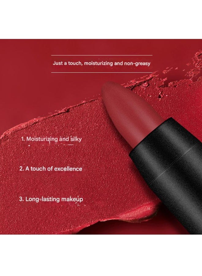 DNM 3Pcs Dark Ruby Deep Red Matte Lipstick and Lip Crayon Sticks Liner Pencil Set Red Matte Lip Liner and Liquid Stay on Lipstick - Image 4