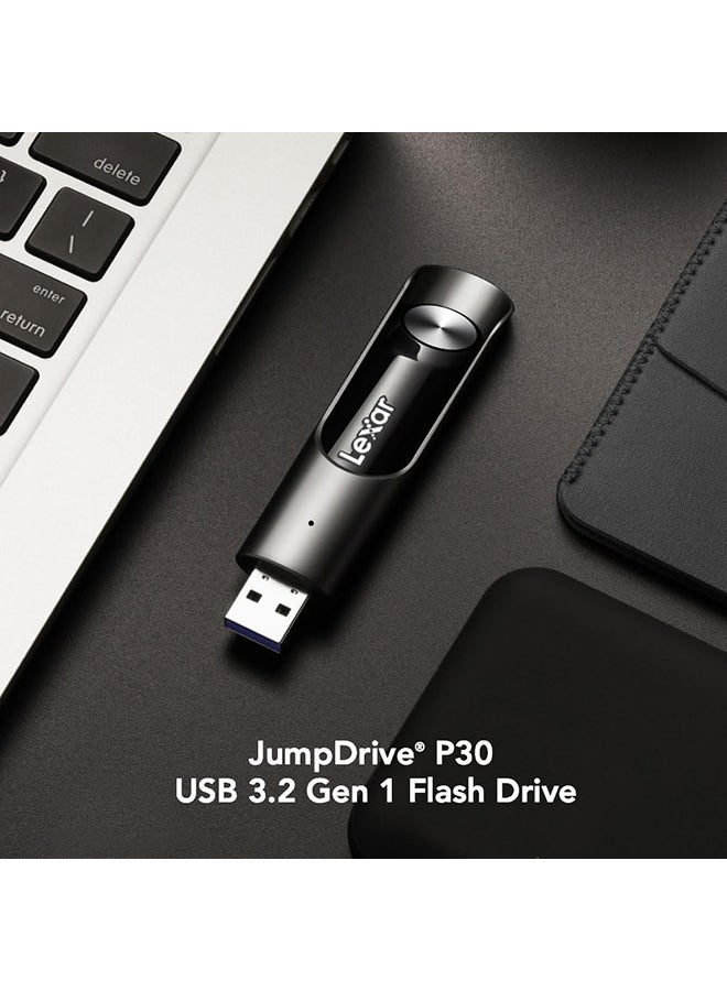 ليكسار 128 جيجابايت JumpDrive P30 USB 3.2 الجيل 1 فلاش درايف، يصل إلى 400 ميجابايت/ثانية قراءة وكتابة (LJDP030128G-RNQNG) - Image 2