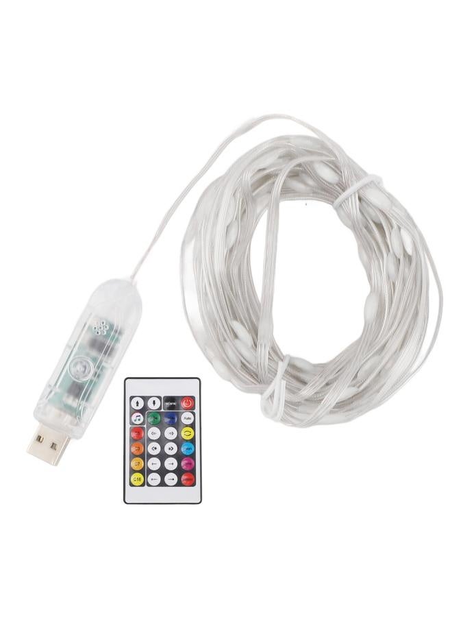 NIBEMINENT 32.8ft Smart Christmas Fairy Lights Color Changing Bluetooth App Remote Control Music Sync IP68 Waterproof LED String Lights USB Powered  - Image 1