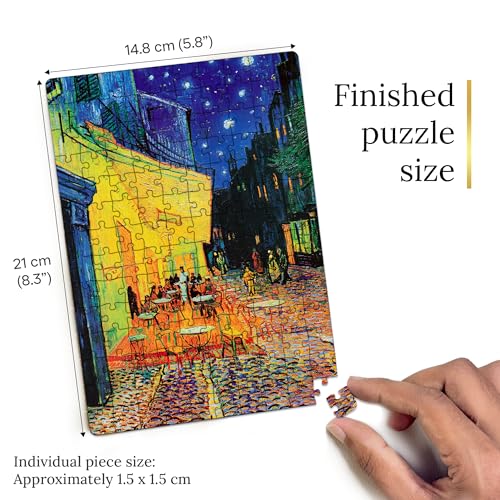 91Knots | Café Terrace at Night Wooden Jigsaw Puzzle 140 Pieces | Classical Art Puzzle for Adults & Teens | Mindfulness & Brain Training | Thoughtful Gift - Image 5