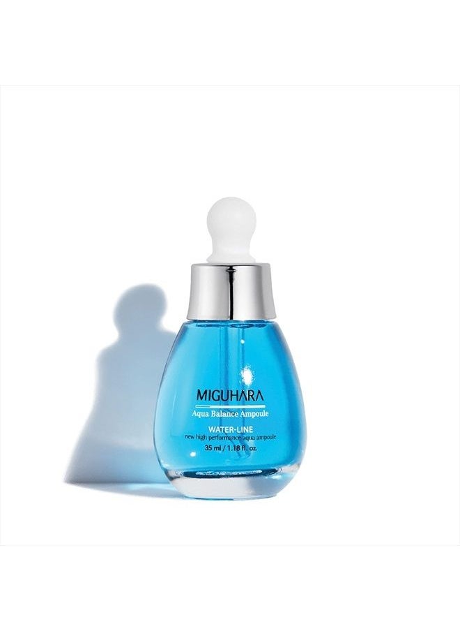 MIGUHARA [MIGUHARA] Aqua Balance Ampoule 0.67 fl.oz / 35 ml | Hydrating Hyaluronic Acid Serum with Beta Glucan and Glyceryl Glucoside, Moisturizing Facial Serum | EWG Green Ingredients  - Image 1