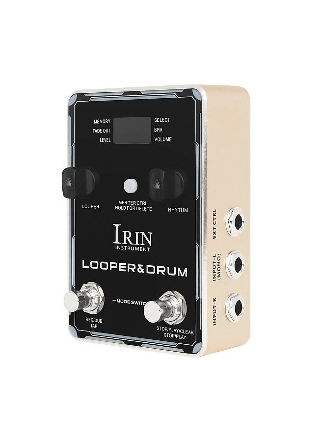 Generic IRIN Looper Pedal Drum Machine Guitar Effect Pedals 44.1kHz/24bit 160 Minutes Recording Time 100 Drum Machine Rhythms Double Stepping Nails Looper Pedal Headphone Jack  - Image 2