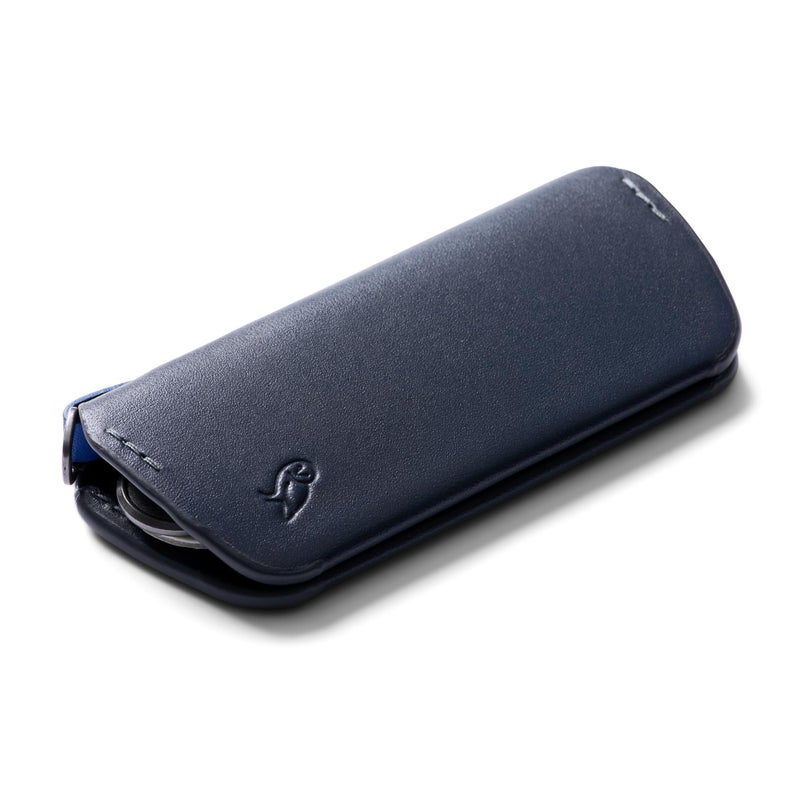 Bellroy Key Cover Plus  Third Edition Leather Key Holder Holds 4  8 Keys  Navy