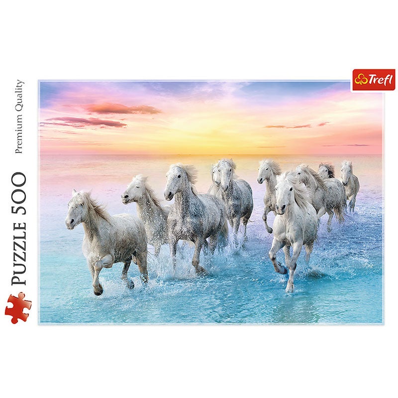 Trefl - White Horses at a Gallop Puzzle 500 Pieces - 37289 - Image 2
