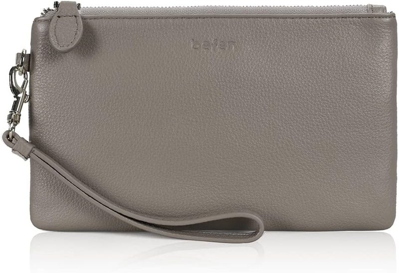 befen Genuine Leather Wristlet Clutch RFID Blocking Bag Cell Phone Wallet Purse Wristlet Wallet Purses and Handbags for Women - Image 1