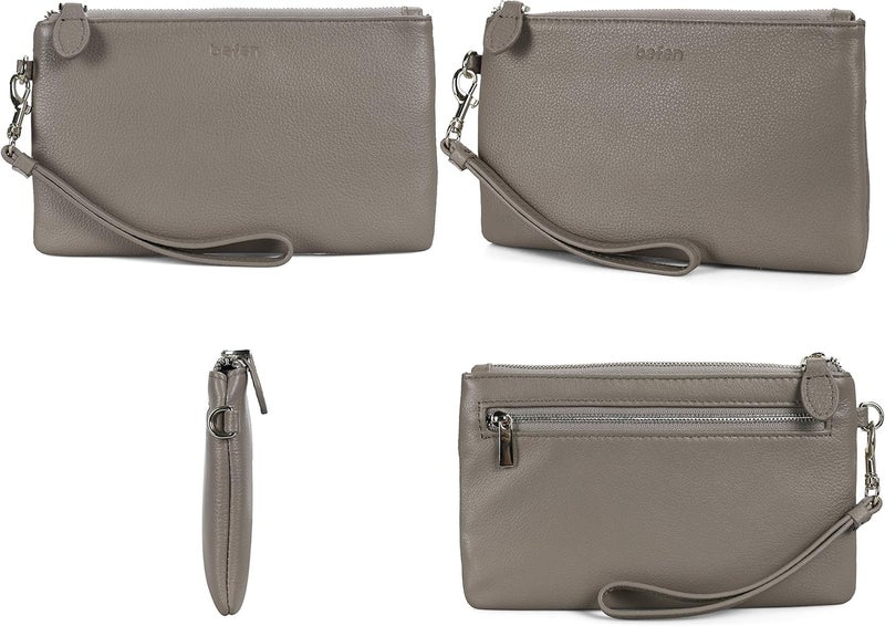 befen Genuine Leather Wristlet Clutch RFID Blocking Bag Cell Phone Wallet Purse Wristlet Wallet Purses and Handbags for Women - Image 5