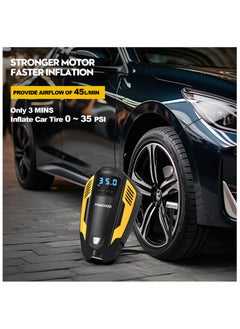 بجنوج PGNOOGE 150 PSI مضخة هواء للإطارات السيارات، بجهد 12V، توقف تلقائي، مع ضوء LED  - Image 2