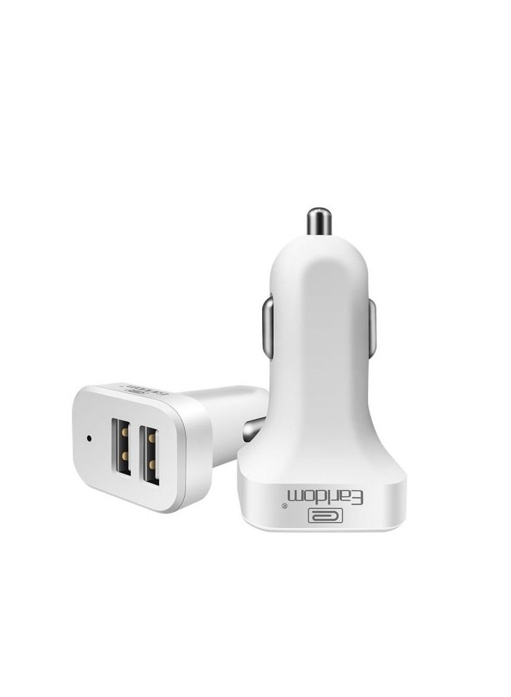 Earldom USB Smart Car Fast Charger with 1 meter Cable 2.4A for iPhones and iPads - Image 1