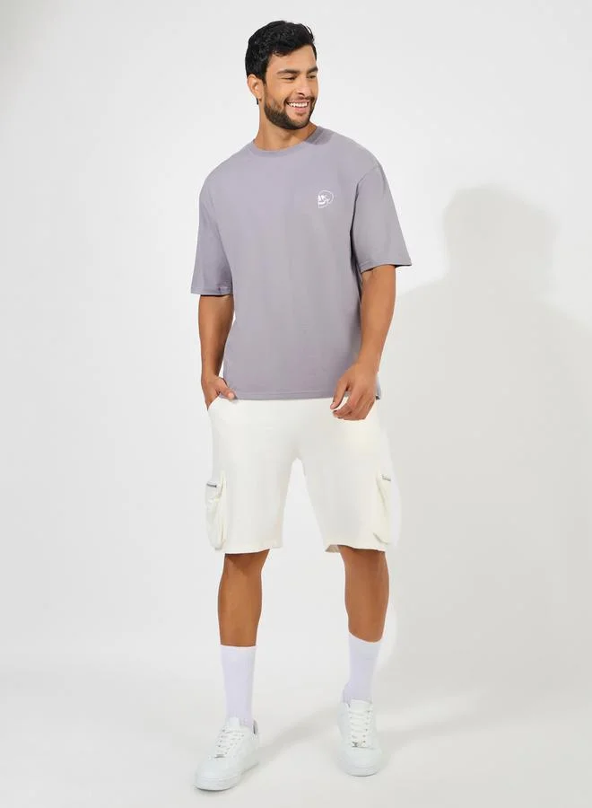 ستايلي Front and Back Skull Print Oversized T-Shirt