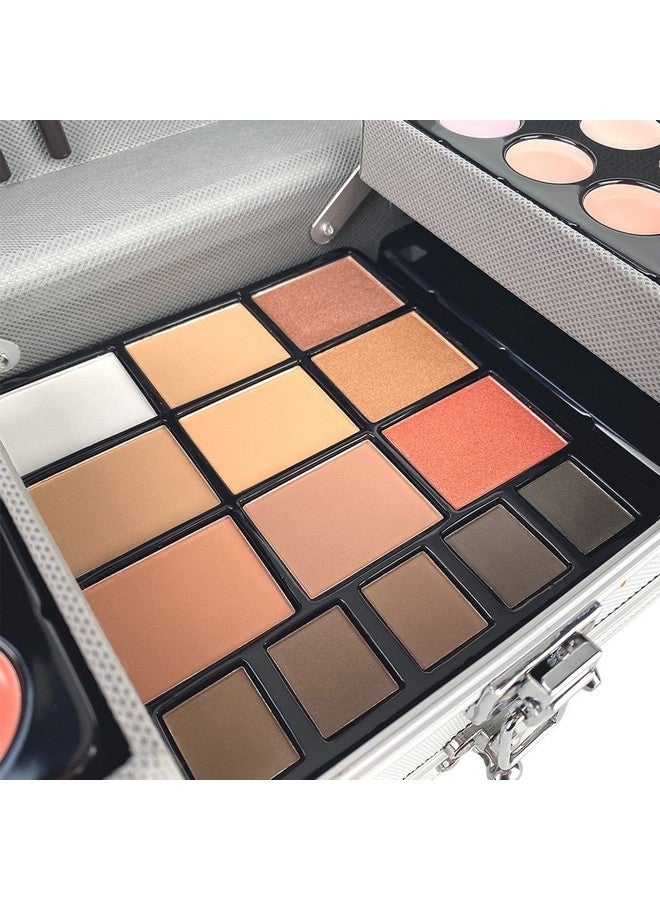 PhantomSky Professional 132 Colors All In One Makeup Palette Cosmetic Contouring Kit Combination With Eyeshadow Cream Concealer Eyebrow Powder Lip Gloss Blusher And Pressed Powder - Image 4