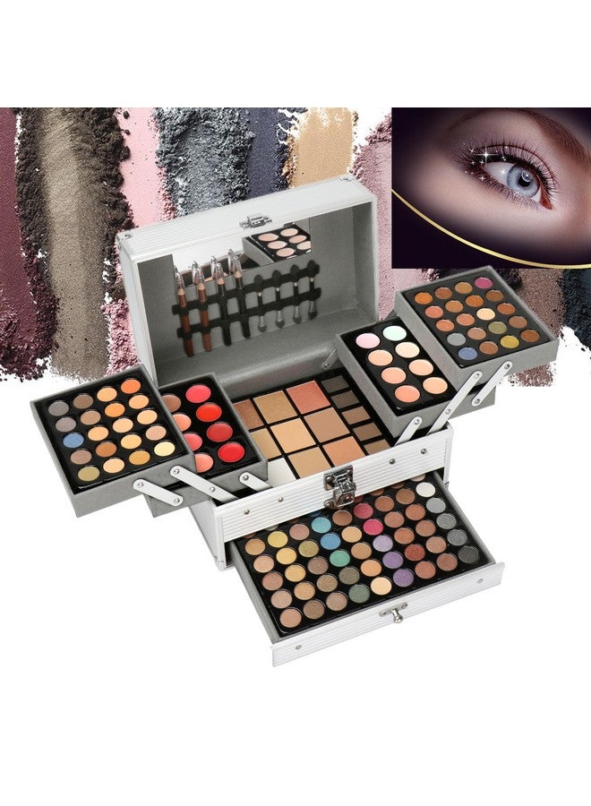 PhantomSky Professional 132 Colors All In One Makeup Palette Cosmetic Contouring Kit Combination With Eyeshadow Cream Concealer Eyebrow Powder Lip Gloss Blusher And Pressed Powder - Image 2