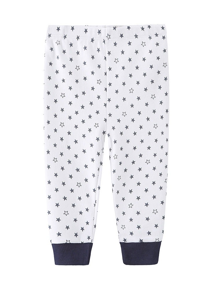 RedMapleTEK Four-Piece sSet of Elastic Breathable Pure Cotton High Waist Trousers For Infants And Young Children - Image 2