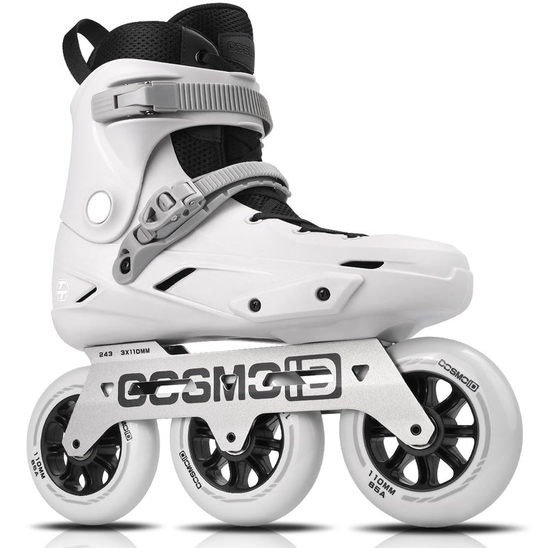 COSMOID TT3 Adult Inline Skate - COSMOID High Performance Roller Skates Blades for Women & Men, 3 Wheels 110mm Metal Frame,Indoor Outdoor and Fitness Grey, Size 5-13 (USM5-6/USL5.5-6.5) - Image 1