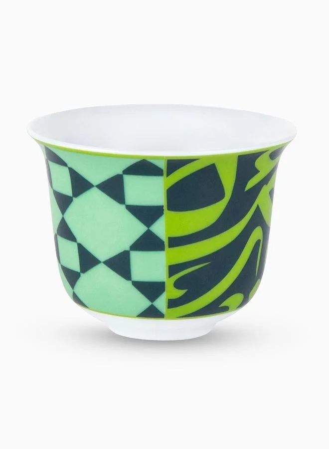 Silsal Bahja Arabic Coffee Cup- Green - Silsal x Maison Mishmashi