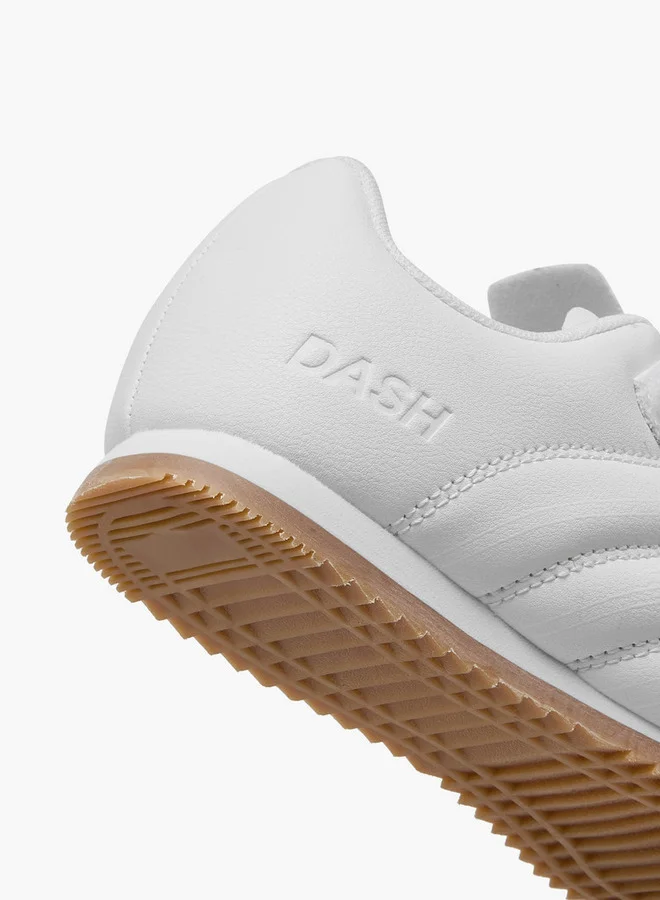 Dash Boys Solid Sports Shoes with Hook and Loop Closure