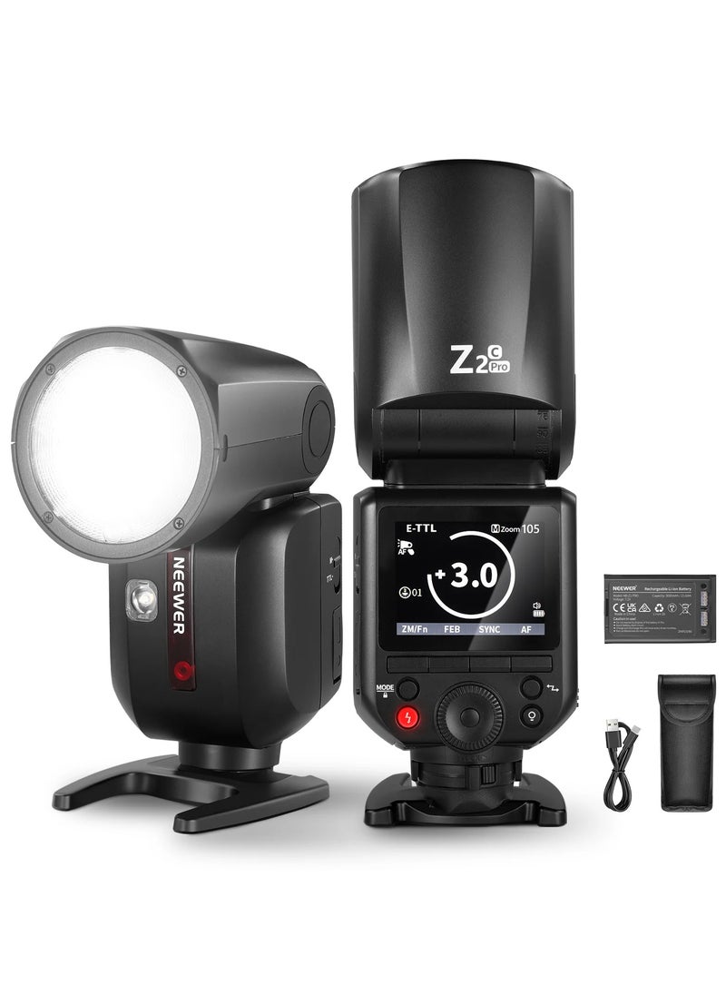 Neewer TTL High-Speed Hot Shoe Camera Flash for Sony – 76Ws On-Camera Speedlite with 2.4G Wireless, 1/8000s HSS, 330° Rotation, LED Modeling Light & Rechargeable Lithium Battery  - Image 1