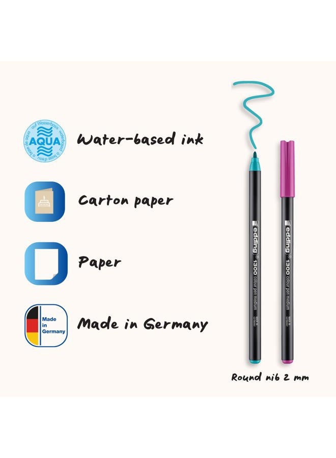 edding 1300 Fiber Pen Set, 40-Colors - Image 2