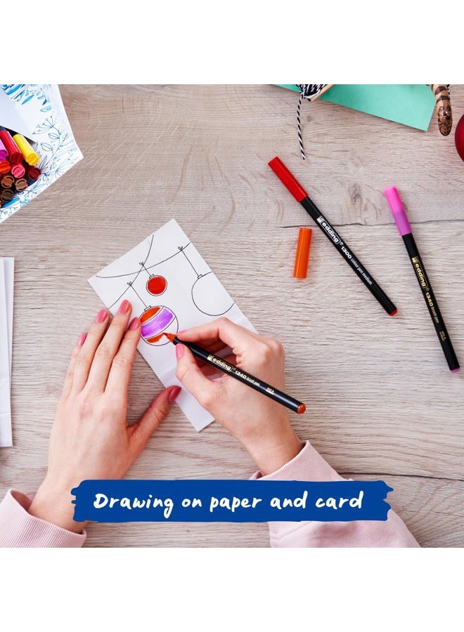 edding 1300 Fiber Pen Set, 40-Colors - Image 3