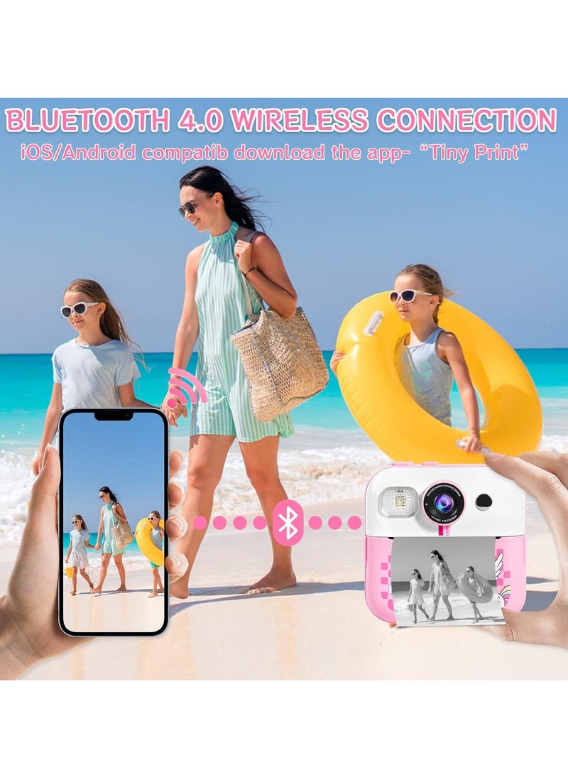BlueFire CP02 Kids Instant Print Camera – 2.4” HD Screen, Thermal Printing, 1500mAh Battery, 32GB Expandable Storage, Digital Camera for Kids Ages 3-14 | Includes 3 Print Rolls, 5 Color Pens, Video Recorder, Puzzle Games, MP3 Player – Perfect Birthday Gift for Boys & Girls - Image 5