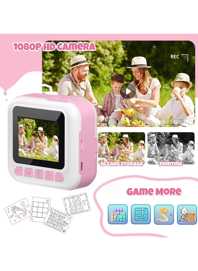BlueFire CP02 Kids Instant Print Camera – 2.4” HD Screen, Thermal Printing, 1500mAh Battery, 32GB Expandable Storage, Digital Camera for Kids Ages 3-14 | Includes 3 Print Rolls, 5 Color Pens, Video Recorder, Puzzle Games, MP3 Player – Perfect Birthday Gift for Boys & Girls - Image 4