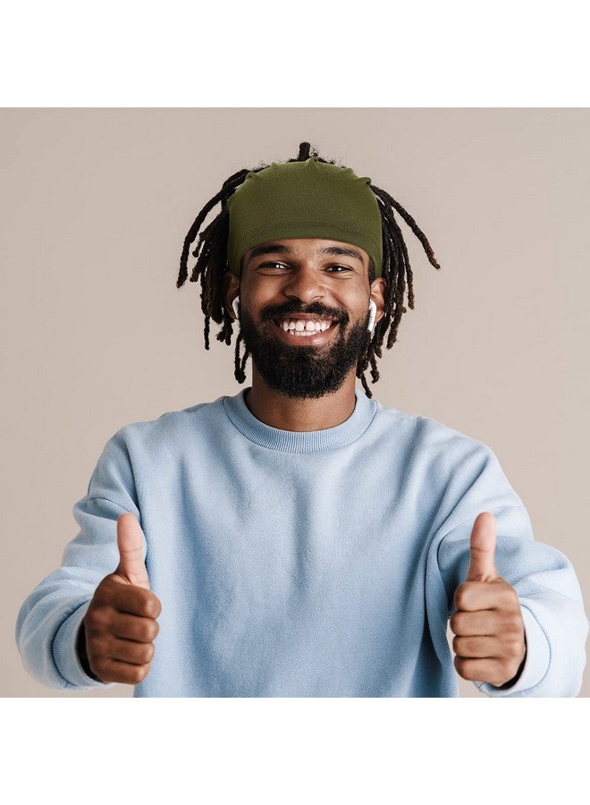 Sintege 4 Pcs Dreadlocks Tube Sock Wide Elastic Headband Loc Cap Long Hair Dreads Head Wrap Unisex Spandex For Women Men(Black White Green And Red 12 X 9.8 Inches)  - Image 3