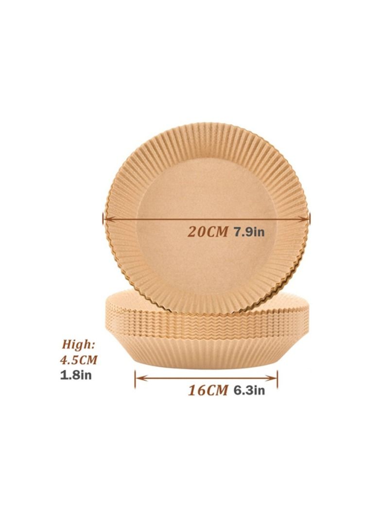 100-Pieces 6.3 Inch Thicker Air Fryer Dedicated  Paper Brown Colour  - Image 3