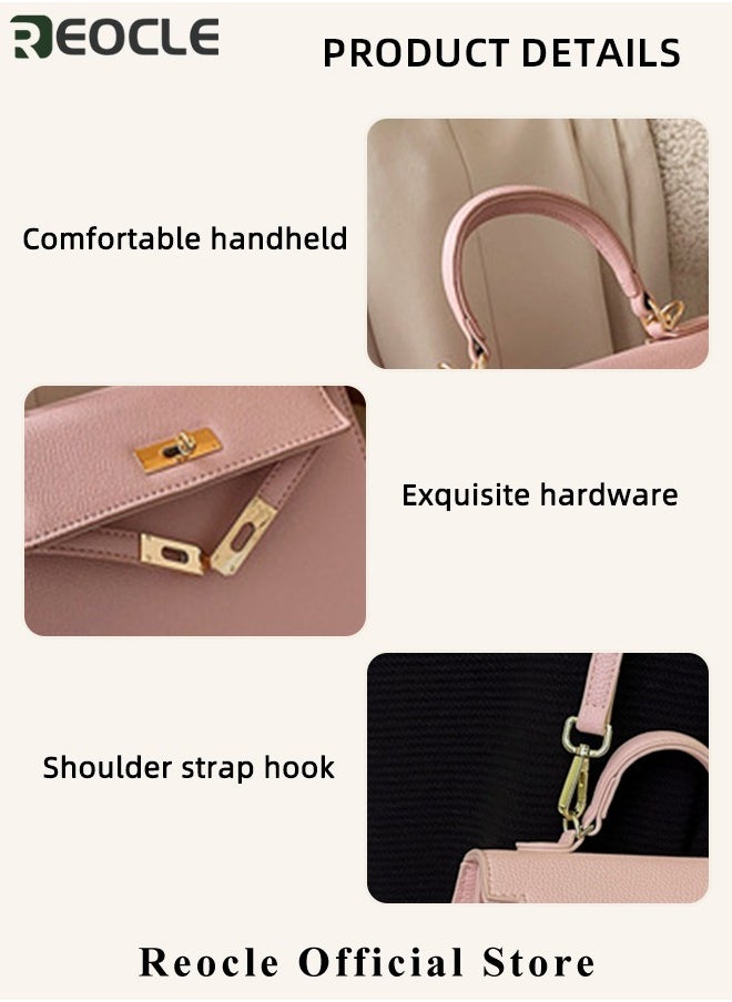 REOCLE - Women's Handbags Crossbody Bags Top Handle Satchel with Detachable Strap Luxury Tote Work Bag PU Fashion Designer Handbags Purses - Image 1