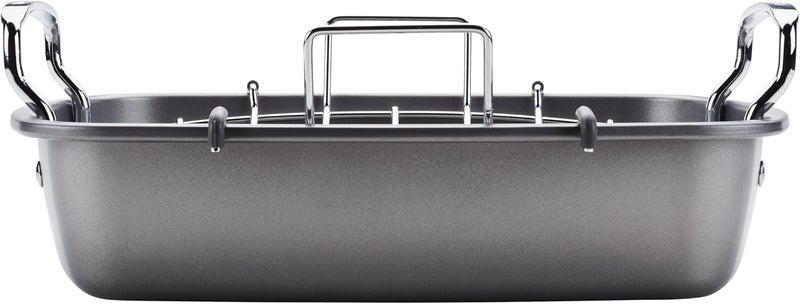 Circulon Nonstick Roasting Pan / Roaster with Rack - 17 Inch x 13 Inch, Gray - Image 3