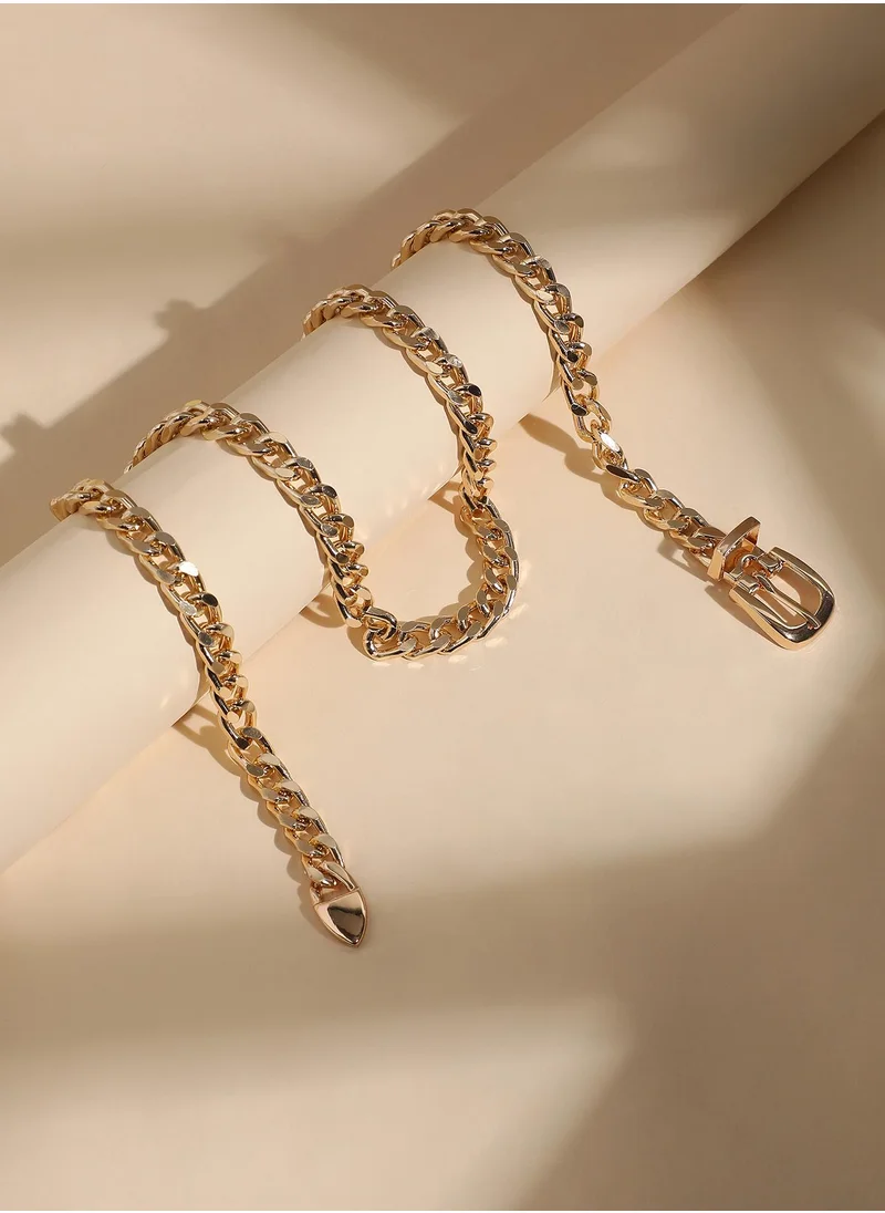 Haute Sauce Gold-Toned Textured Belt