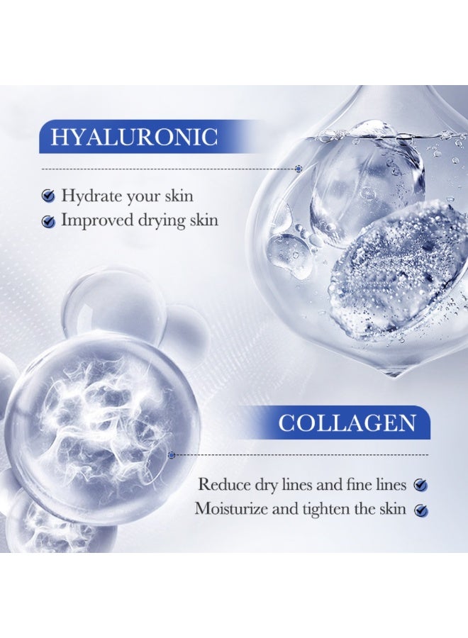 FAYANKOU 10Pcs Collagen Anti-Wrinkle Repair Moisturizing Facial Mask Anti Aging Hydrating Collagen Essential Face Mask Instant Lifting And Firming Anti-Aging Face Sheet Masks Skincare Facial Mask 10x25G - Image 3