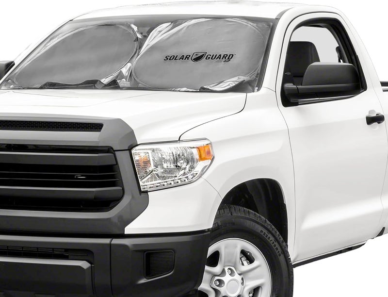 FrostGuard SolarGuard Go Interior Sunshade for Car Windshield, Medium - Reflective Car Shades for Windshield, Blocks Damaging UV Rays - Includes 2 Side Window Shades and Storage Pouch - Silver - Image 1