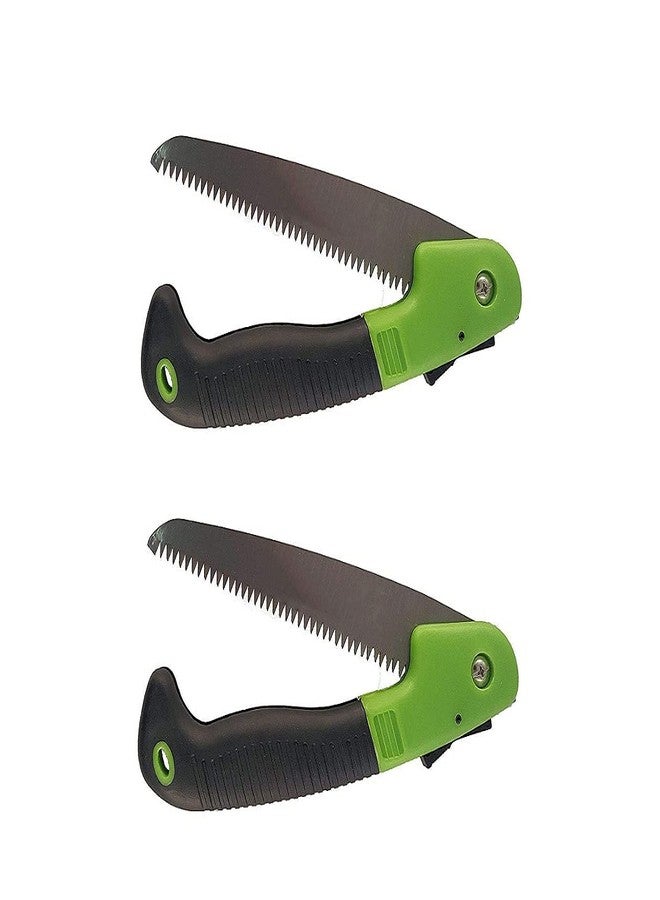 Anadi Folding Purner Cutter Steel Manganese Garden Hand Saw Tools Cutting Sawing Pruning Tree Branch New Bypass Pruner (2 Pcs Manual) - Image 1