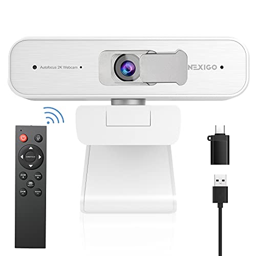 NEXIGO كاميرا ويب NexiGo 1080P 60FPS مع تحكم بالبرمجيات وميكروفون، تركيز تلقائي، مع غطاء خصوصية، كاميرا ويب N680P Pro للكمبيوتر لمكالمات Skype وZoom وTeams، ماك، كمبيوتر محمول، سطح مكتب - Image 1