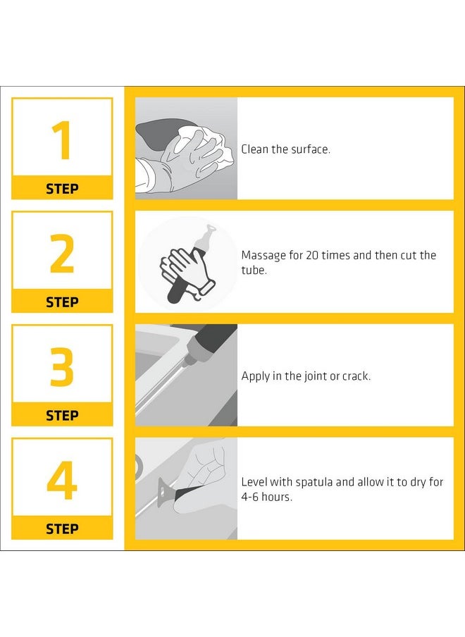 SIKA - SIKA Pack Of 4 Multipurpose Polyurethane Sealant And Adhesive -flex 127 Fills Cracks And Gaps Interior And Exterior Use Ready To Use Easy To Apply Off White - 150G - Image 1