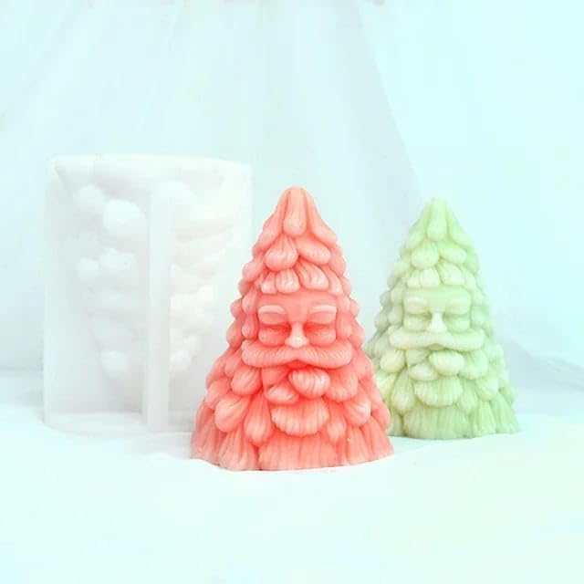 RKG ENTERPRISES RKG ENTERPRISES Santa Claus Candle Mold 3D Silicone Candle Mould for Christmas Versatile Easy to Clean Ideal for Candle Making