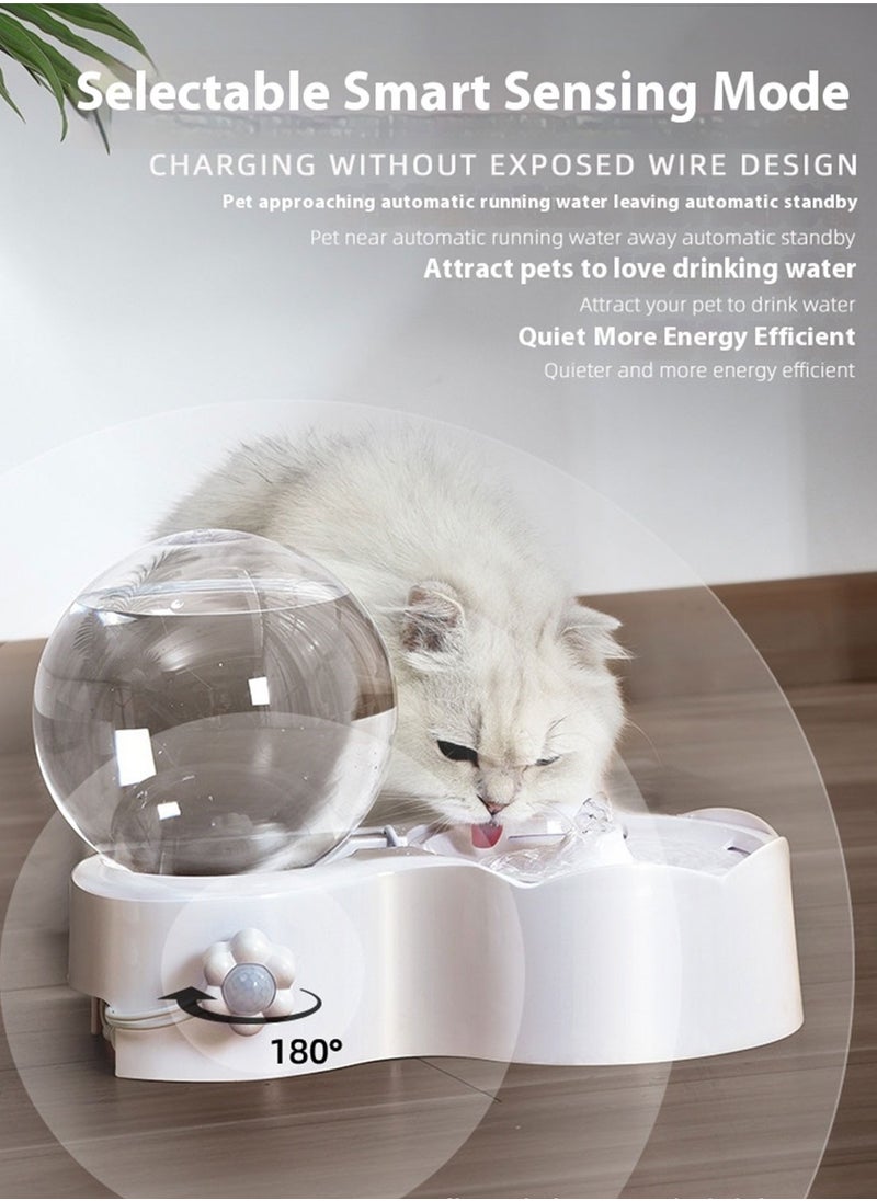 Kidle Cat Water Fountain Cat Water Dispenser Automatic Recirculating Running Water Pet Water Feeder Intelligent Drinking Device Wireless Bowl Fountains  - Image 4