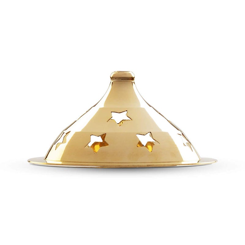 Devera Brass Akhand Diya with Borosilicate Glass Brass Diya Medium - Image 5