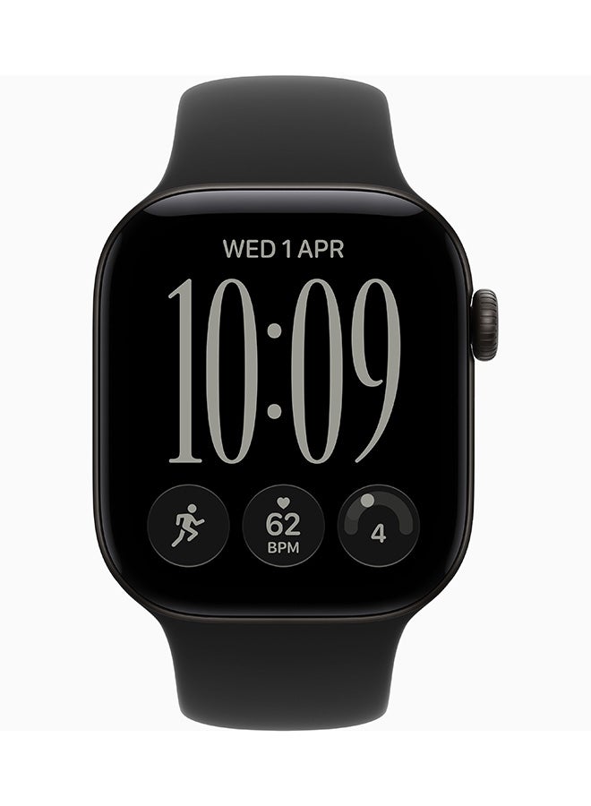 Apple Watch Series 12 GPS 42mm (Middle East Version) Aluminium Case with Black Sport Band - S/M black - Image 2