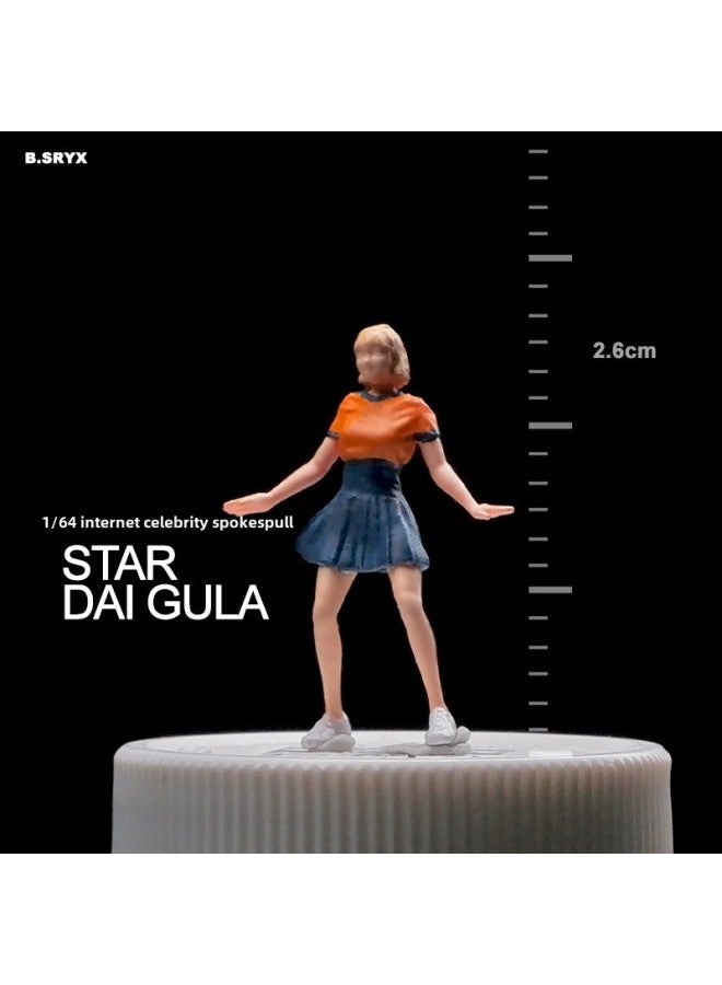 1/64 مقياس دمية مصغرة لعبة مجسمة تمثال محمول باليد ديكور المشهد الدعامة رمل رفيق الشخصية-اللون: مشاهير الإنترنت - Image 1